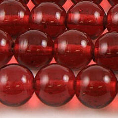 Beads 12mm Round Transparent, ROSE