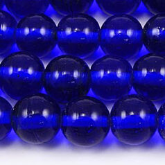 Beads 12mm Round Transparent, DARK SAPPHIRE