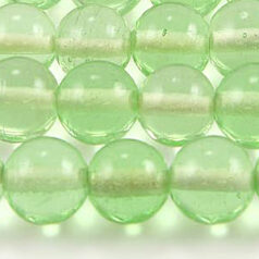 Beads 12mm Round Transparent, PALE GREEN