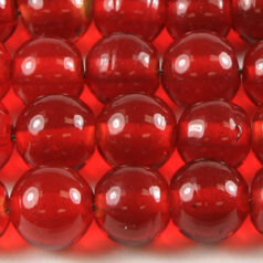 10mm Round Transparent - Red