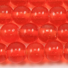 Beads, 10mm Round Transparent, ORANGE