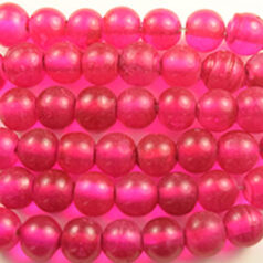 10mm Round Transparent - Fuchsia