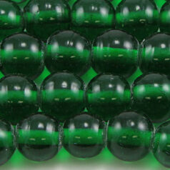 Beads, 10mm Round Transparent, GREEN