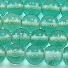 Beads, 10mm Round Transparent, LIGHT GREEN AQUA