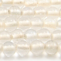 Beads, 8mm Round Transparent, CRYSTAL