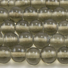 Beads, 8mm Round Transparent, GREY