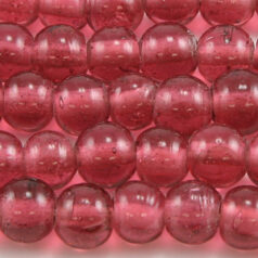 Beads, 8mm Round Transparent, ROSE