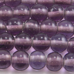 Beads, 8mm Round Transparent, VIOLET
