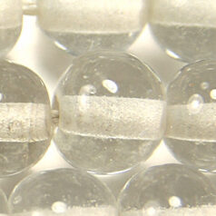 Beads, 6mm Round Transparent, CRYSTAL
