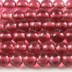 6mm Round Transparent - Rose