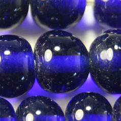 Beads, 6mm Round Transparent, COBALT BLUE