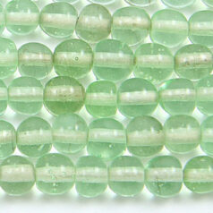 Beads, 6mm Round Transparent, PALE GREEN