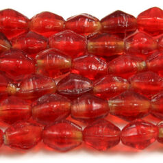 6x8mm Diamond Bicone - Red