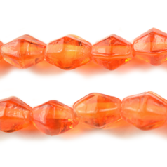 6x8mm Diamond Bicone - Orange