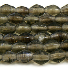 Beads, 6x8mm Diamond Bicone, GREY