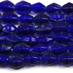 6x8mm Diamond Bicone - Cobalt Blue
