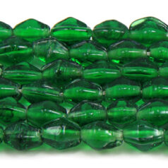 6x8mm Diamond Bicone - Green