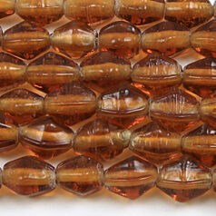 6x8mm Diamond Bicone - Dark Brown