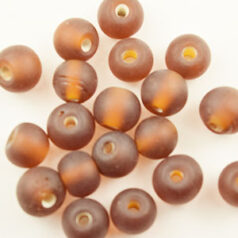 8mm Round Trans. Matte - Amber