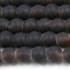 Glass Bead, 8mm Round Trans. Matte - Burgundy