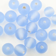 8mm Round Trans. Matte - Sky Blue