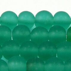 Beads, 8mm Round, Transparent Matte, TEAL