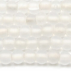 Glass Bead, 6mm Round Trans. Matte - Clear