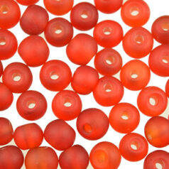 6mm Round Trans. Matte - Red
