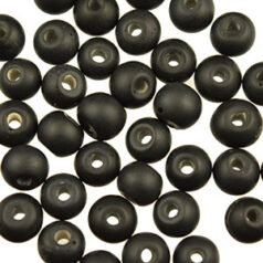 6mm Round Trans. Matte - Black