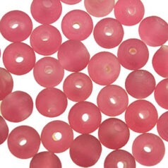 6mm Round Trans. Matte - Dark Rose