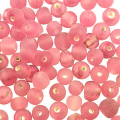 4mm Round Trans. Matte - Dark Rose