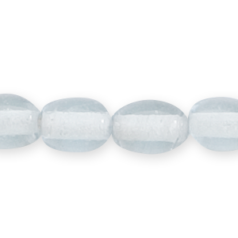 Glass Bead - 5x7mm Oval Transparent - Crystal