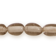 Glass Bead - 5x7mm Oval Transparent - Lt. Brown