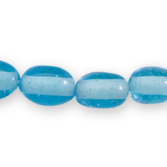 Glass Bead - 5x7mm Oval Transparent - Sky Blue
