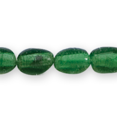 Glass Bead - 5x7mm Oval Transparent - Green