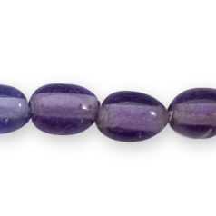 Glass Bead - 5x7mm Oval Transparent - Purple