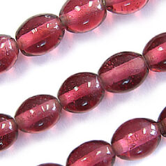 Beads, Glass Beads, 8x10mm Oval Transparent, AMETHYST