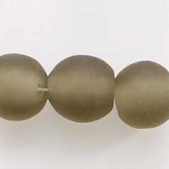 Glass Beads - 15mm Round -Transparent Matte, Grey(hole size 3.6mm)
