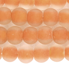 Glass Beads - 8mm Round - Matte Colourlined - Brown