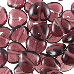 13mm Heart Transparent - Amethyst
