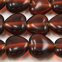 13mm Heart Transparent - Dark Topaz