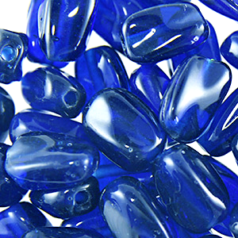 Beads, Glass Beads, 13x9x5mm Oval Twist Transparent, Montana