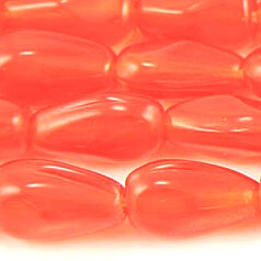 13x6mm Drop Twist Trans. - Orange