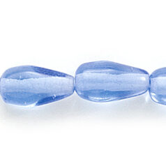 Beads, Glass Beads, 13x6mm Drop Twist Transparent, Montana