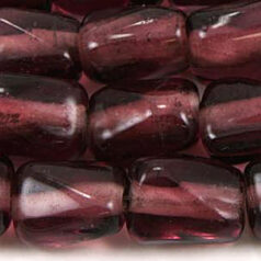 Beads, Glass Beads, 13x9x6mm Rectangle Twist Transparent, AMETHYST