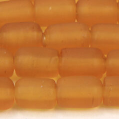 Beads, Glass Beads,  9x6mm Tube Transparent Matte, TOPAZ