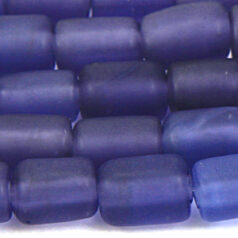 Beads, Glass Beads,  9x6mm Tube Transparent Matte, PLUM