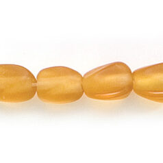 Beads, Glass Beads,  9x6mm Tube Twist Transparent matte,  TOPAZ