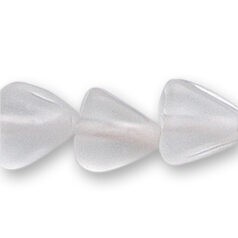 Beads, Glass Beads, 10mm Triangle Transparent Matte, CRYSTAL