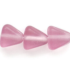 Beads, Glass Beads, 10mm Triangle Transparent Matte, AMETHYST